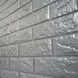 10 Pack | Metallic Silver Foam Brick Peel And Stick 3D Wall Tile Panels - Covers 58sq.ft#whtbkgd