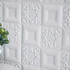 52 Sq Ft White 3D Foam French Country Wall Panels Self Adhesive Ceiling Tiles
