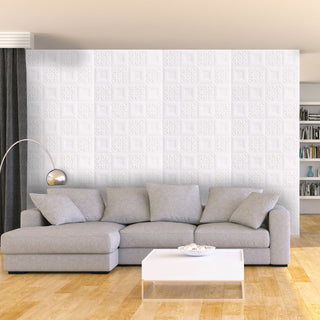 Create a Stunning Atmosphere with 10 Pack 52 Sq ft 3D White Foam Wall Panels