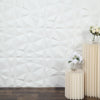 12 Pack | 20inch x 20inch Matte White 3D Texture PVC Diamond Design Wall Tiles