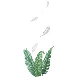 Green Tropical Banana Leaves Wall Decals, Plant Peel Removable Stickers
