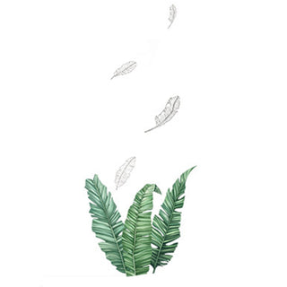Create a Tropical Oasis with Green Tropical Banana Leaves Wall Decals