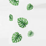 Green Tropical Monstera Leaves Wall Decals, Plant Peel Removable Stickers