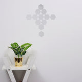 12 Pack | 3Inch Hexagon Mirror Wall Stickers, Acrylic Removable Wall Decals For Home Decor
