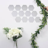 12 Pack | 7Inch Hexagon Mirror Wall Stickers, Acrylic Removable Wall Decals For Home Decor