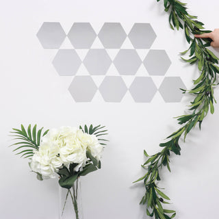 Enhance Your Home Decor with 12 Pack | 7" Hexagon Mirror Wall Stickers