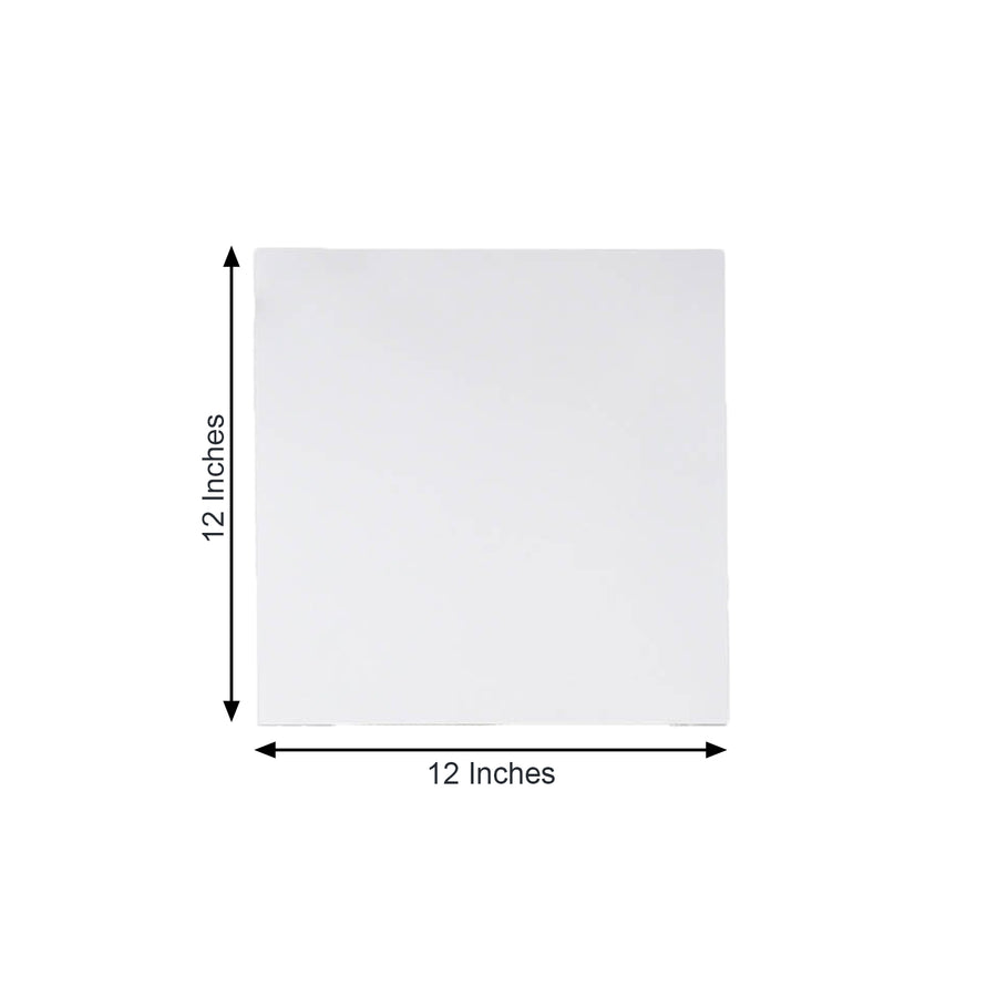 12 Pack | 12"x12" Square Mirror Wall Stickers, Acrylic Removable Wall Decals For Home Decor