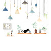 Potted Plants on Shelves & Lamps Wall Decals, Peel & Stick Decor Stickers#whtbkgd