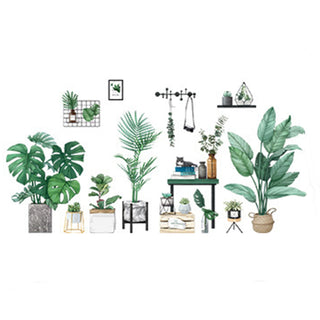Green Potted Plants Wall Decals: The Perfect Green Decor Accent