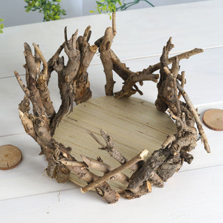 Rustic Natural Wooden Candle Holder Centerpiece - Add Warmth and Charm to Your Décor