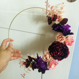 Set of 5 - Gold Metal Hoop Wreath - Floral Hoop Set - Dreamcatcher Hoops
