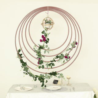 Add Elegance to Your Décor with the 24" Rose Gold Heavy Duty Metal Hoop Wreath