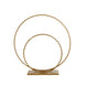 Gold Double Metal Hoop Wedding Centerpiece, Flower Stand#whtbkgd