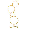 3ft 4-Tier Gold Metal Hoop Pillar Flower Stand, Wreath Wedding Arch Table Centerpiece#whtbkgd