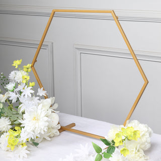 Versatile and Stylish Hexagon Flower Balloon Frame Centerpiece Stand