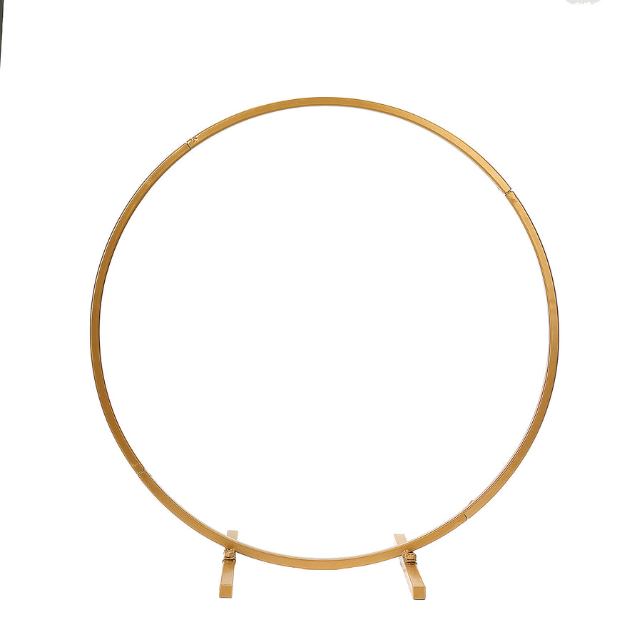 20inch Gold Round Arch Wedding Centerpiece, Metal Hoop Wreath Tabletop Decor#whtbkgd