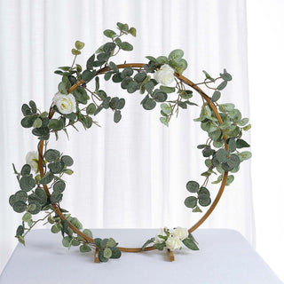 Add a Touch of Elegance with the Gold Round Arch Wedding Centerpiece