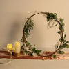 24inch Gold Round Arch Wedding Centerpiece, Metal Hoop Wreath Tabletop Decor