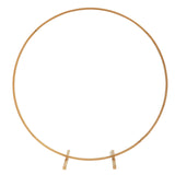 28Inch Gold Metal Round Hoop Wedding Centerpiece, Self Standing Table Floral Wreath Frame#whtbkgd