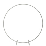 28Inch Silver Metal Round Hoop Wedding Centerpiece, Self Standing Table Floral Wreath Frame#whtbkgd