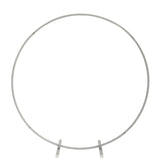 32Inch Silver Round Hoop Wedding Centerpiece, Self Standing Table Floral Wreath Frame#whtbkgd