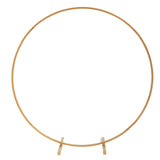 36Inch Gold Metal Round Hoop Wedding Centerpiece, Self Standing Table Floral Wreath Frame#whtbkgd