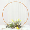 36Inch Gold Metal Round Hoop Wedding Centerpiece, Self Standing Table Floral Wreath Frame