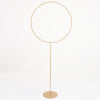 Gold Balloon Column With Hoop Flower Pillar Stand, Metal Arch Table Centerpiece#whtbkgd