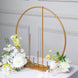24inch Gold Metal Round Floral Table Wedding Arch Hoop Stand With Pillars