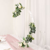 Clear Acrylic Table Wedding Arch Hoop Stand Centerpiece, Round Wreath Tabletop Decor