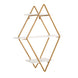 31inch Geometric Diamond Shaped 3-Tier Gold Metal Dessert Cupcake Stand Rack