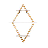 31inch Geometric Diamond Shaped 3-Tier Gold Metal Dessert Cupcake Stand Rack#whtbkgd