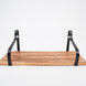 3 Pack | Wood/Metal Floating Wall Shelves Wall Mounted Shelf Set Decor