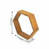 2 PC | Tall Hexagon Rustic Wood Centerpiece | Natural Geometric Terrarium | Honeycomb Storage Shelf