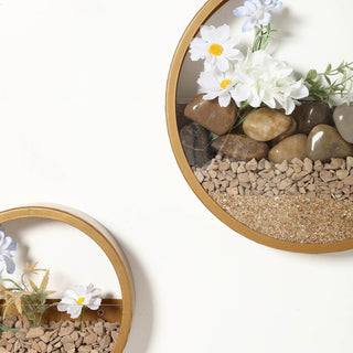 Elegant Gold Half Moon Wall Planters for Stylish Indoor and Outdoor Décor