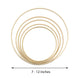 Set of 5 - Natural Wooden Rings for Crafts, Floral Hoop Wreath Wall Hanging Decor