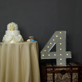 2 FT | Vintage Metal Marquee Number Lights Cordless With 16 Warm White LED - 4