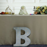 2 FT | Vintage Metal Marquee Letter Lights Cordless With 16 Warm White LED - B