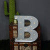20" | Vintage Metal Marquee Letter Lights Cordless With 16 Warm White LED - B#whtbkgd