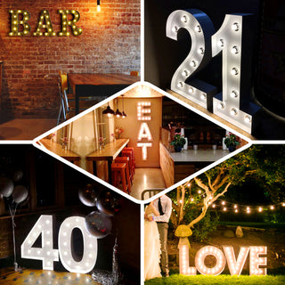 Vintage Galvanized Metal Marquee Letter Lights - The Perfect Accent for Any Space