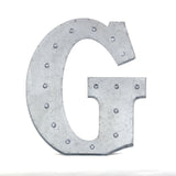 2 FT | Vintage Metal Marquee Letter Lights Cordless With 16 Warm White LED - G