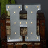 2 FT | Vintage Metal Marquee Letter Lights Cordless With 16 Warm White LED - H
