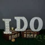 2 FT | Vintage Metal Marquee Letter Lights Cordless With 16 Warm White LED - I