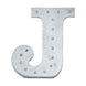 2 FT | Vintage Metal Marquee Letter Lights Cordless With 16 Warm White LED - J