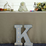 2 FT | Vintage Metal Marquee Letter Lights Cordless With 16 Warm White LED - K