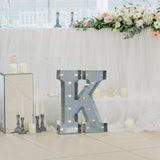 20" Vintage Metal Marquee Letter Light Cordless With 16 Warm White LED - K