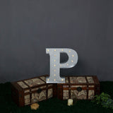2 FT | Vintage Metal Marquee Letter Lights Cordless With 16 Warm White LED - P