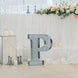 20" Vintage Galvanized Metal Marquee Letter Light Cordless With 16 Warm White LED - P