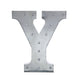 2 FT | Vintage Metal Marquee Letter Lights Cordless With 16 Warm White LED - Y