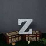 2 FT | Vintage Metal Marquee Letter Lights Cordless With 16 Warm White LED - Z